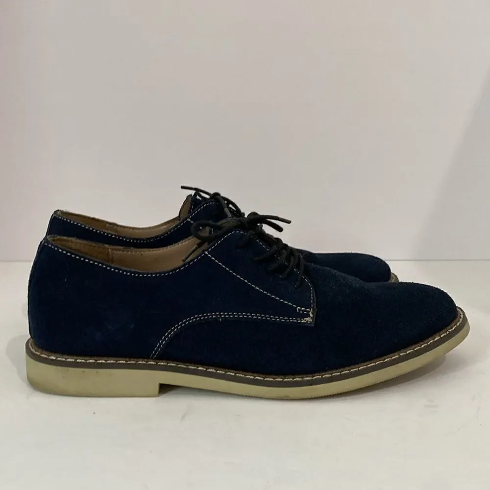 Banana Republic Mens Blue Suede Shoes Owen Lace Up Oxfords